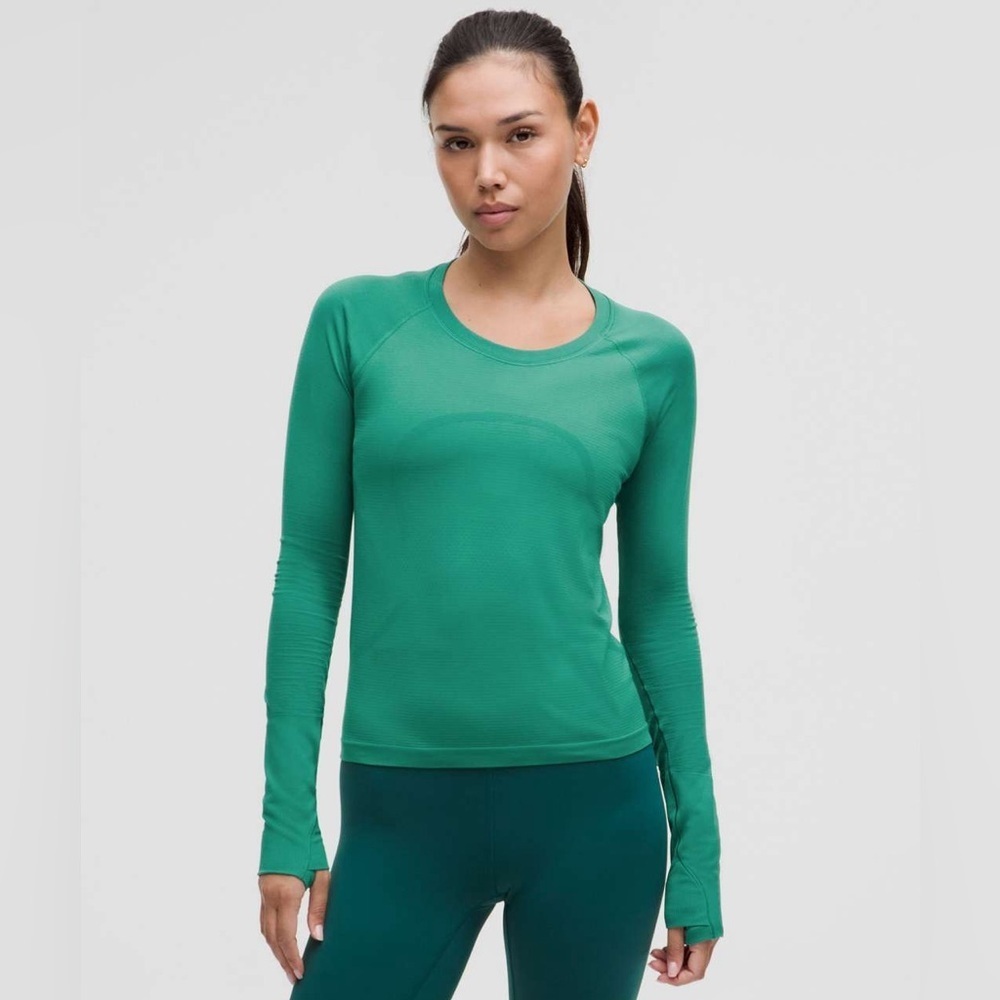 NWT Lululemon Swiftly Tech Long Sleeve *Race Edition Teal Lagoon Size 6